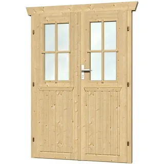 SKANHOLZ Doppeltür BxH 117,5 x 179,5 cm halbverglast für 28 mm Häuser