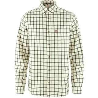 Fjällräven Herren Övik Flannel Shirt, Chalk White/Laurel Green, L