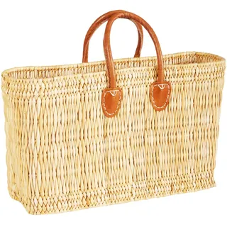 Marrakesch Orient & Mediterran Interior Nativo Einkaufstasche Leather Beige/Brown