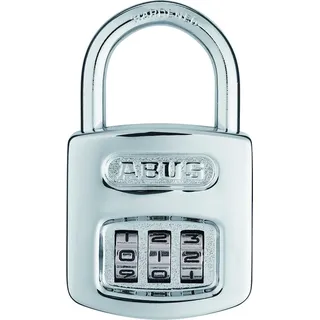 ABUS Zahlenschloss 160/40 - Vorhängeschloss in hochglanz-verchromter Optik - mit individuell einstellbarem Zahlencode - 02985 - ABUS-Sicherheitslevel 5 - Silber