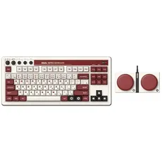 8BitDo Retro Mechanical Keyboard - Fami Edition - Tastatur und Ziffernsatz - Englisch - UK - Braun