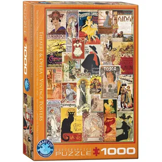 Eurographics 15.240–2.374,9 cm Oper Theater Vintage Collage Puzzle (1000 Teile) 6000-0935