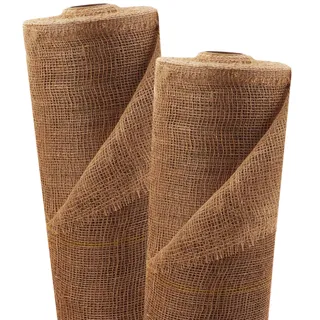 Aquagart 10m x 1m Jutegewebe 105g/m2 Jutematte Gartenjute Jute Stoff Sackleinen Juteband