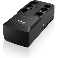 Tecnoware Power Systems - UPS ERA PLUS STRIP 800, 800 VA USV, Blackout-Schutz für PC, Modem, Videoüberwachung, Registrierkassen, USB, AVR, 13 Min PC-50 Min Modem/Router, Schwarz, 800VA