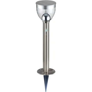 GLOBO Solarleuchte Edelstahl 56,0 cm inkl. Bewegungsmelder Silber/Weiß