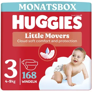 Huggies Little Movers, Größe 3, 168 St. (3 x 56), Monatsbox