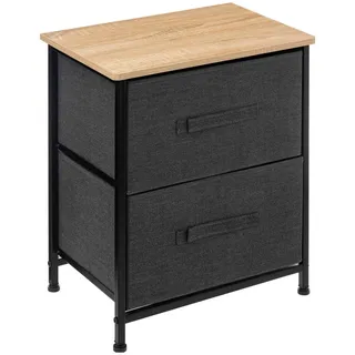 ATMOSPHERA CREATEUR D'INTERIEUR Nachttisch mit 2 Schubladen, dunkelgrau