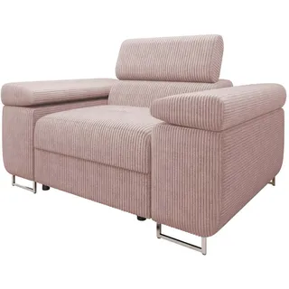 Mirjan24 Relaxsessel Torezio Cord 134 x 90 x 102 cm Rosa