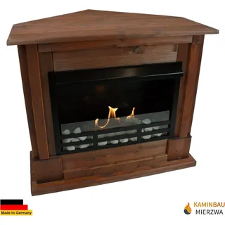 Gelkamin Ethanolkamin Kaminofen Eckkamin Rafael Deluxe Royal - Nussbaum - Braun