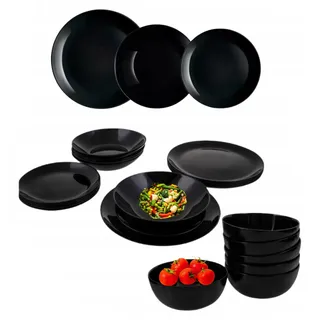 Luminarc Diwali Noir Speiseservice 24-teilig schwarz - Schwarz
