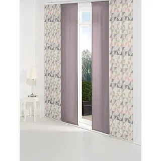 Schiebegardine WIRTH "Berlare" Gr. 4, rosa (rosé), B:60cm H:245cm, Jacquard, Baumwolle, Polyester, Gardinen, Schiebegardine, Inkl. Montagezubehör