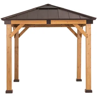 Pavillon , Holz , Zeder , 273x274x273 cm , wetterbeständig , Sonnenschutz, Pavillons