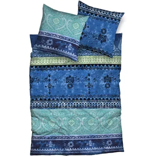 Casatex Indi ornamental Blau 135 x 200 cm + 80 x 80 cm