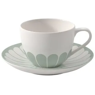 Villeroy & Boch Kaffeetasse mit Untertasse 0,16 l Grün 1 St.