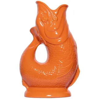 Gluckigluck Karaffe mit „Gluck-Gluck“-Geräusch 27,5/17/9,5 cm , Orange , Keramik , Tiere , 1.2 L , Organisch , handgemacht , Geschirr, Kannen & Karaffen, Wasserkaraffen & Krüge