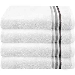 SCHIESSER Skyline Color Handtuch 50 x 100 cm weiß