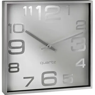 Alco Wanduhr 28,3 cm 283 silber/weiß