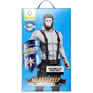 Mr. Monkey Gehärtetes Glas 5D Gehärtetes Glas - Apple iPhone 15 Pro schwarz (Starker Datenschutz)