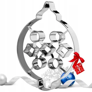 Kadax Ausstechformen aus Edelstahl, "Satter", Ausstecher, Keksausstecher für backen, Weihnachtskugel