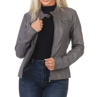 ONLY Damen Kunstlederjacke Bandit Übergangsjacke im Biker-Style 15081400 Plum Kitten 34