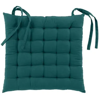 Douceur d'Intérieur Twily gesteppter Sitz (38 x 38 cm), Emerald, Baumwolle/Recycling-Polyester