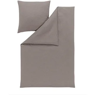 Estella Bettwäsche , Taupe , Textil , Uni , 200x220 cm , Textiles Vertrauen - Oeko-Tex® , Heimtextilien, Bettwäsche & Leintücher, Bettwäsche, Jersey-Bettwäsche