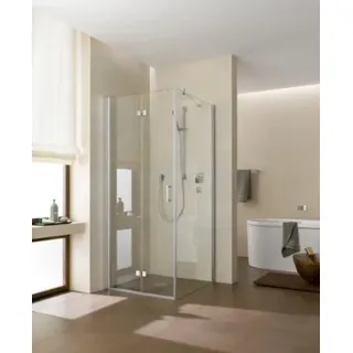 Kermi Pendel-Falttür DIGA 2SR 10020, DI2SR100202PK, Farbe: Weiß Echtglas klar Clean