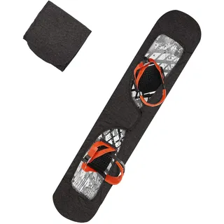 Nogsay Snowboard-Schutzhülle mit offener Bindung, Schutz Cover, Schützen Sie Snowboard vor Kratzern, Dehnbare Stoff Bindung Pads Protector Sleeve, Grau, S: Länge 150cm
