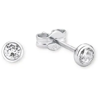 Amor Ohrstecker 9062263 Silber rhodiniert Zirkonia 4 mm