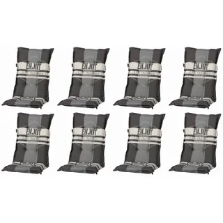 Madison 8x F331 Hochlehner Gartenstuhl Auflagen 120x50x8cm grau Grafik