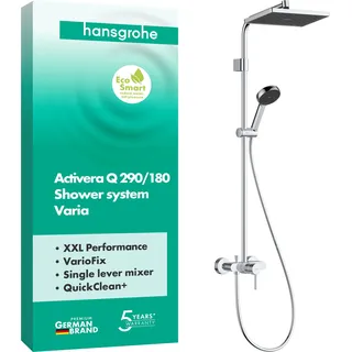 Hansgrohe Activera Q Showerpipe 290/180 1jet EcoSmart Chrom 28747000