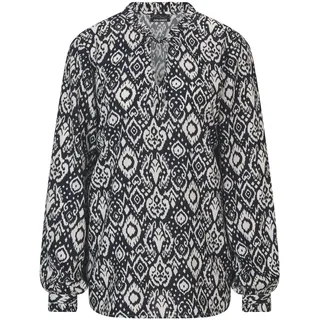 GOLDNER Schlupfbluse »Moderne Rüschenbluse mit Stehkragen«, schwarz