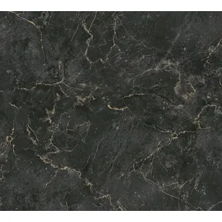 A.S. Création Marmortapete selbstklebend - Tapete Marmoroptik schwarz grau - selbstklebende Tapete mit Marmor - 0,52m x 2,5m - Made in Germany