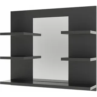 Vicco Badspiegelschrank Wilbur, 58.8 x 50 cm mit Regalen, Anthrazit - Grau