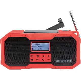 Albrecht DR 112 rot + USB + Bluetooth + Handkurbel