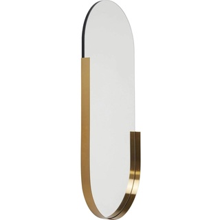 Kare Design Spiegel Hipster Oval Gold, Wandspiegel, leichte Wandmontage, Dekospiegel, Schminkspiegel, Ganzkörperspiegel, Ankleidespiegel, (H/B/T) 114,4x50,2x5cm