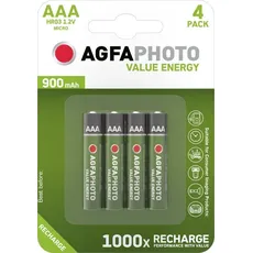 Bild von Akku Micro AAA 900 mAh 4er Pack