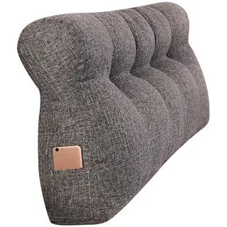 Vercart Rückenkissen Leinen Groß 200cm , Dunkelgrau , Textil , Vintage , Füllung: Polyester , Freiform , 15x200 cm , Ce , Heimtextilien, Wohntextilien, Kissen, Rückenkissen