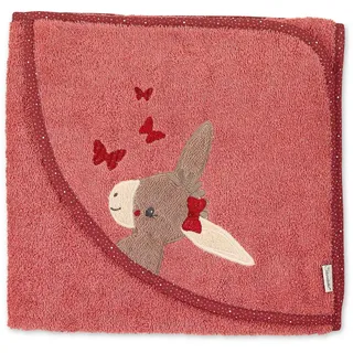 Sterntaler "Kapuzenbadetuch 100x100 cm ESEL Emmily", hellrot