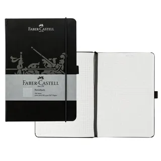 Faber-Castell Notizbuch A5 kariert Schwarz