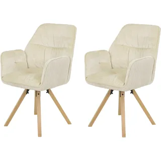 Hela Esszimmerstuhl BEATRIX Polyester beige 2er Set