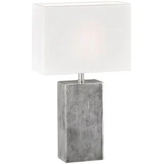 Fischer & Honsel Tischleuchte , Weiß , Textil , rechteckig , 13x50x30 cm , RoHS, Reach, Ce , Schnurschalter, mit Schalter, tragbar, einfach zu transportieren , Lampen & Leuchten, Leuchtenserien