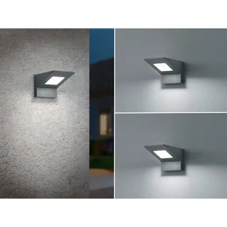 LED Außenwandleuchten Set Downlight Anthrazit Fassadenbeleuchtung Terrassenlampe - Schwarz