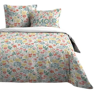 Stof Bettwäsche-Set Baumwolle Flower Mehrfarbig 240 x 220 cm