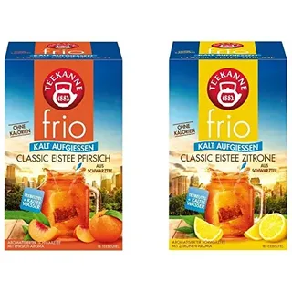 Teekanne frio Eistee Doppelpack - Classic Eistee Pfirsich und Zitrone (2 x 45g)