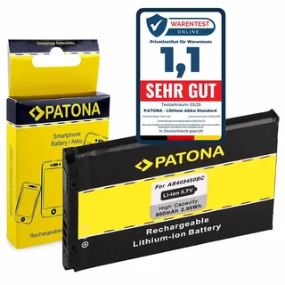 PATONA Smartphone Akku Ersatz für Samsung E2550 AB403450BC M3510, 800mAh