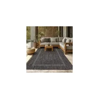 Outdoor Teppich,Unicolor - Einfarbig,Teppiche im modernen Stil,Küche, Balkon, Terrasse, Garten, Picknick Größe: 80 x 250 cm - Schwarz