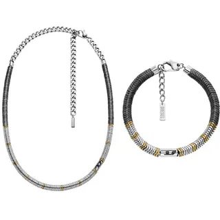 Diesel Herren-Edelstahlkette-Schmuck-Set