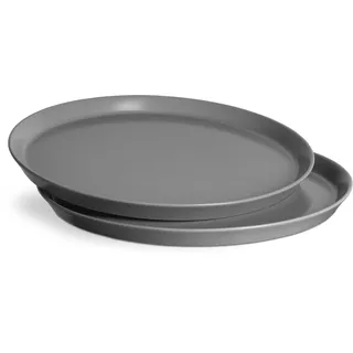SPRINGLANE Teller Ø 27cm, 2er-Set Sweet Scandi aus Keramik, Anthrazit, Spülmaschinengeeignet, Backofen- und mikrowellenfest