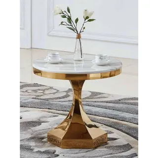 JV moebel Couchtisch Gold Edelstahl 60 x 54 cm